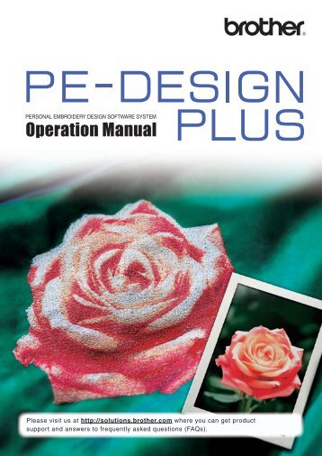 Brother PE-DESIGN PLUS - Instruction Manual