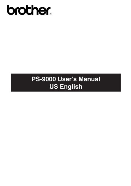 Brother Postscript Brother PS-9000 - User's Guide