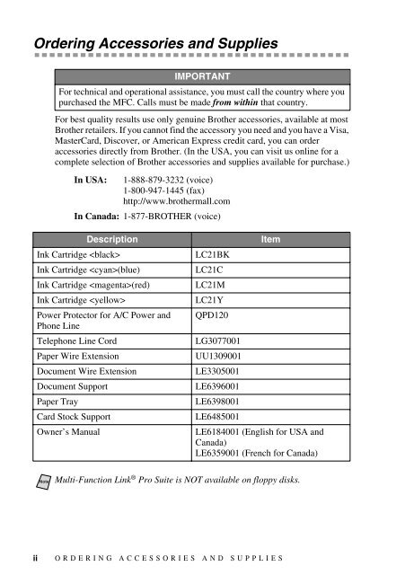 Brother MFC-3100C - User's Guide