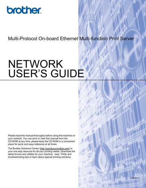 Brother MFC-465CN - Network User's Guide