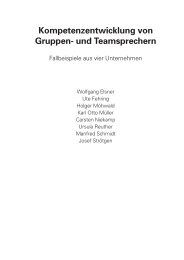 Kompetenzentwicklung von Gruppen- und Teamsprechern