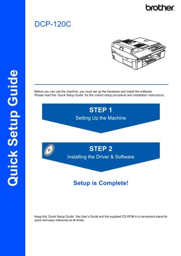 Brother DCP-120C - Quick Setup Guide