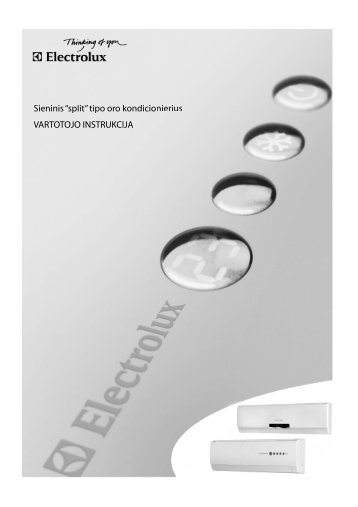 ELECTROLUX oro kondicionierių - šilumos siurblių instrukcija