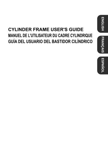 Brother PR-620/620C/600II/600IIC - User's Guide of Cylinder Frame for PR-620/620C and PR-600II/600IIC(Upgrade Kit)