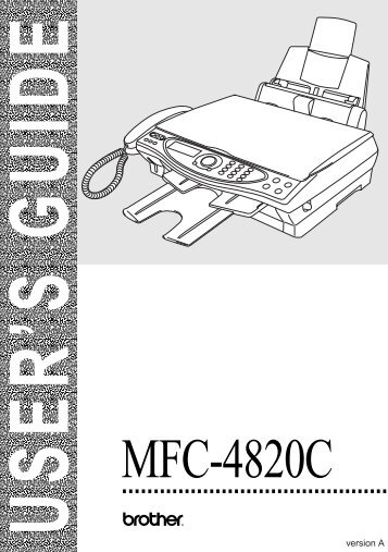 Brother MFC-4820C - User's Guide