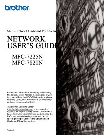 Brother MFC-7225N - Network User's Guide