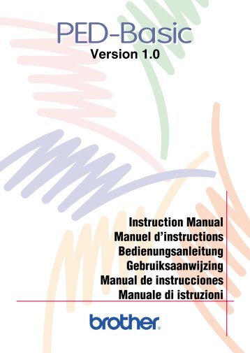 Brother PED-Basic - Instruction Manual