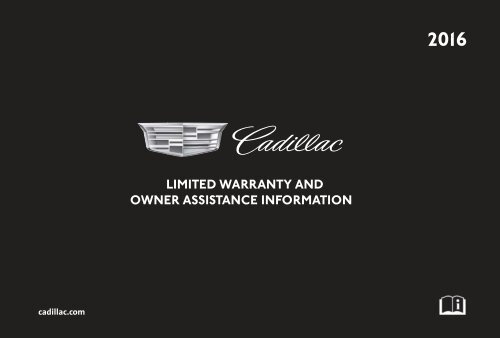 Cadillac 2016 ELR COUPE - LIMITED WARRANTY BROCHURE