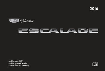 Cadillac 2016 ESCALADE / ESV - OWNER MANUAL