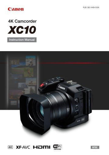 Canon XC10 - XC10 Instruction Manual