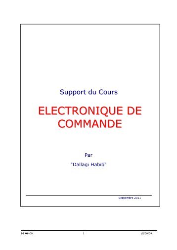 COURS  ELECTRONIQUE DE COMMANDE