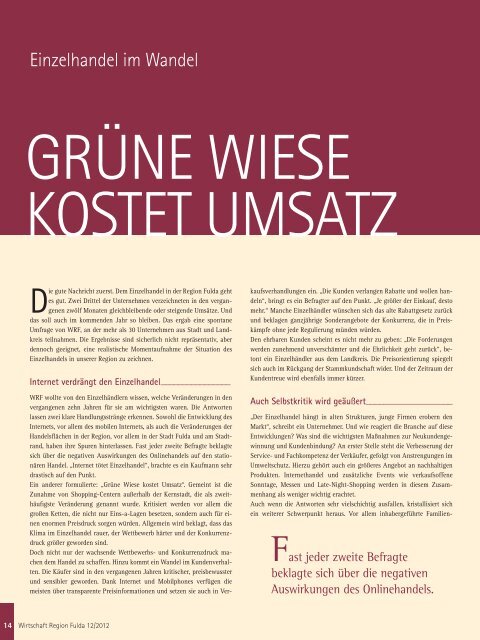 IHK Magazin Fulda 12/2012 - B4B MITTELHESSEN