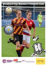 Bradford City WFC  vs Leicester City WFC Programme 