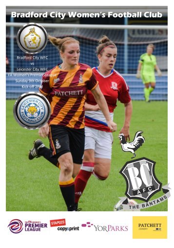 Bradford City WFC  vs Leicester City WFC Programme 