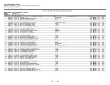 LISTADO DE ASIGNADOS OPSU 2016