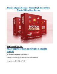 Motion Objects review in detail and (FREE) $21400 bonus