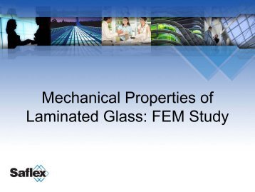 Mechanical Properties of Laminated Glass: FEM Study - sun-tec.ch