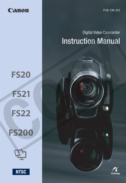 Canon FS21 - FS21 Instruction Manual