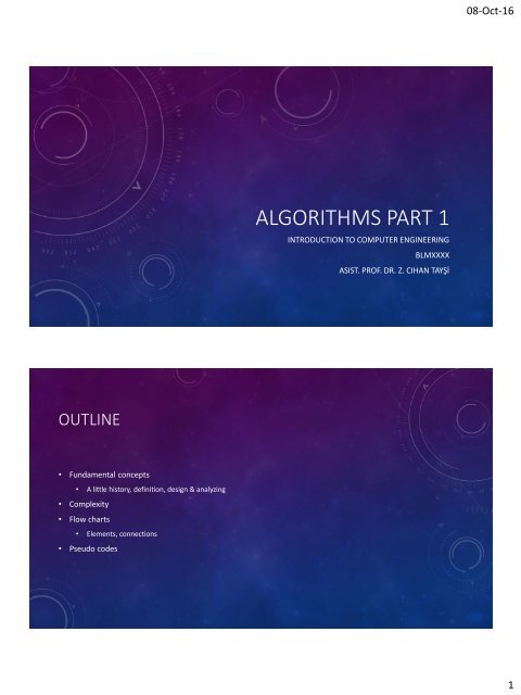 ALGORITHMS PART 1