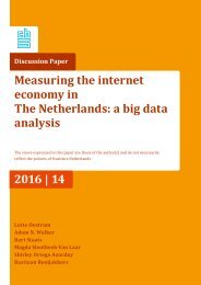 Measuring the internet economy in The Netherlands a big data analysis 2016 | 14