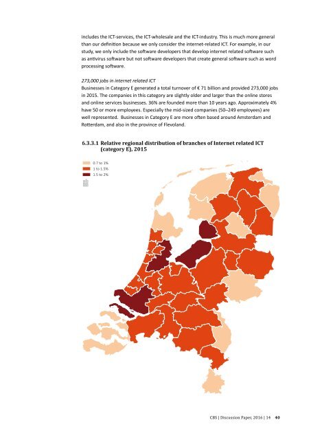 Measuring the internet economy in The Netherlands a big data analysis 2016 | 14