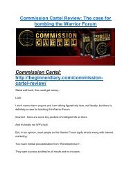 Commission Cartel review and (MEGA) bonuses – Commission Cartel 