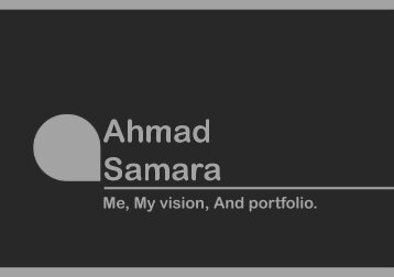 Ahmad Samara - Portfolio