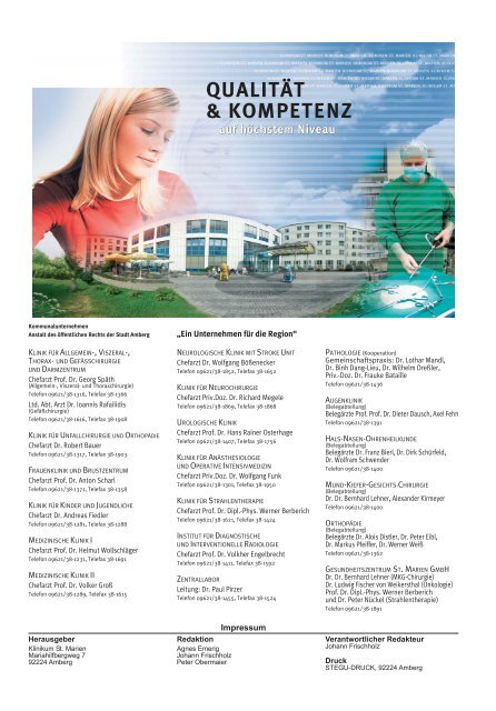 Ausgabe Januar 2008 - Klinikum St. Marien Amberg