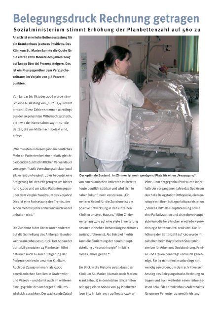 Ausgabe Januar 2008 - Klinikum St. Marien Amberg