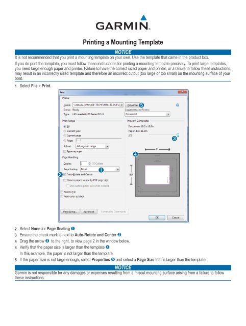 Garmin GSD&trade; 24 Advanced Sonar Module - Flush Mount Template