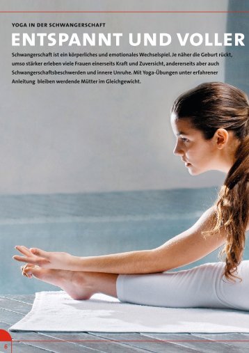 yoga In Der schwangerschaft Entspannt Und Voller - Securvita