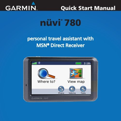 Garmin n&uuml;vi&reg; 780 - Quick Start Manual