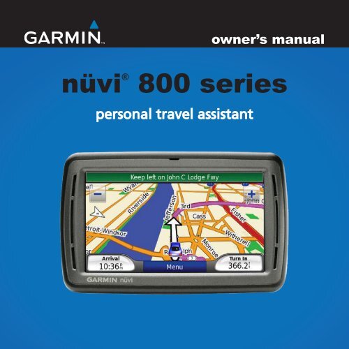 Garmin nuvi 860 Owner
