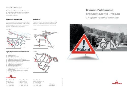 Triopan Faltsignale Signaux pliants Triopan Triopan ... - Triopan AG