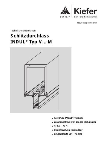 Schlitzdurchlass INDUL® Typ V... M - Kiefer Luft