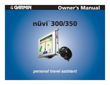 Garmin nuvi 300 - Owner's Manual