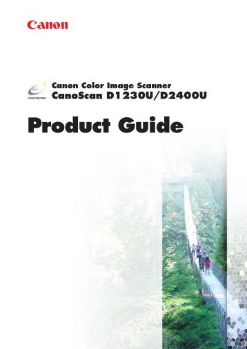 Canon CanoScan D2400UF - CanoScan D2400U Product Guide