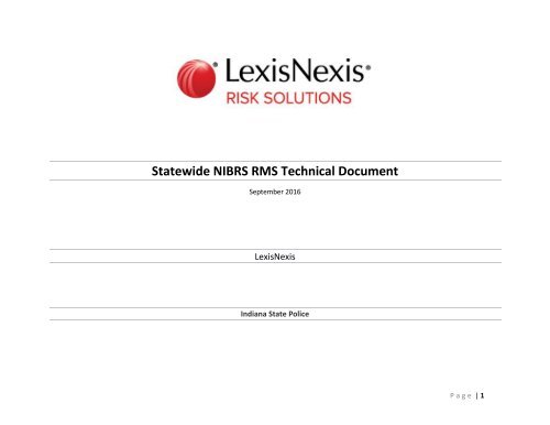 Statewide NIBRS RMS Technical Document pic