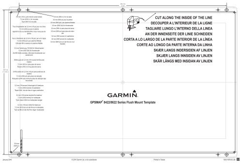 Garmin GPSMAP&reg; 8422 MFD - Flush Mount Template