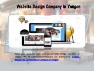 Website Design Company in Yangon