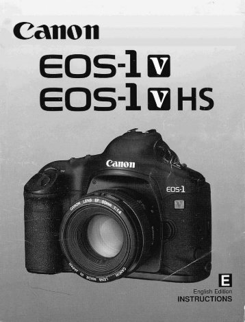 Canon EOS-1v - EOS-1V Instruction Manual