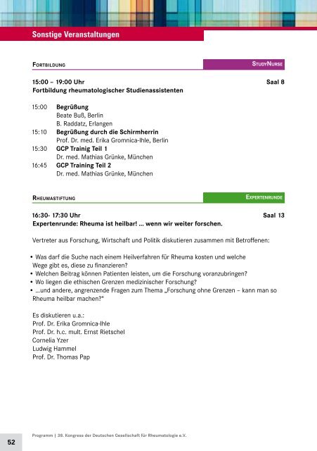 38. kongress der deutschen gesellschaft für ... - DGRH-Kongress