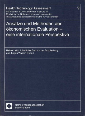 Ansätze und Methoden der ökonomischen Evaluation - Bad Request