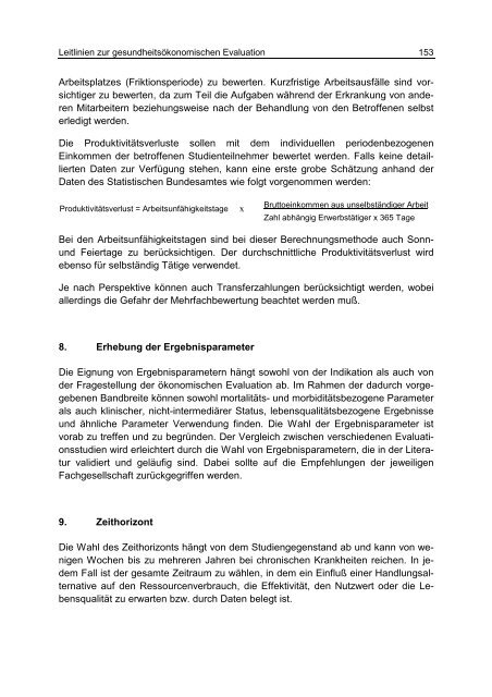 Ansätze und Methoden der ökonomischen Evaluation - Bad Request