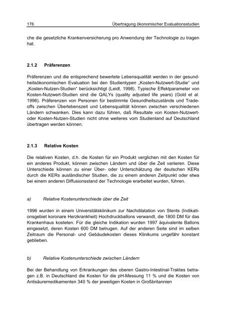 Ansätze und Methoden der ökonomischen Evaluation - Bad Request