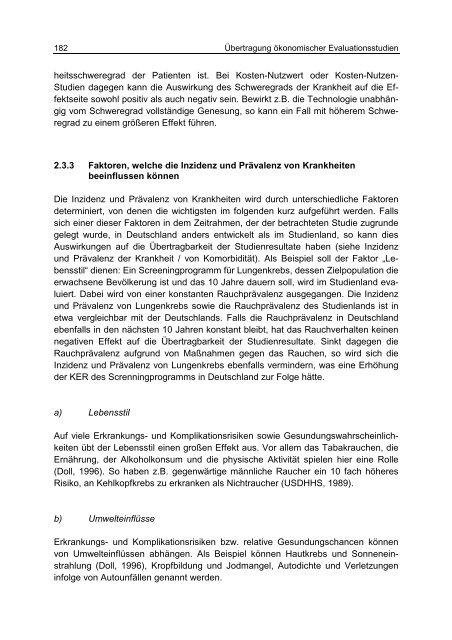 Ansätze und Methoden der ökonomischen Evaluation - Bad Request