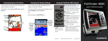 Garmin Fishfinder 400C - Quick Reference Guide