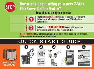 Hamilton Beach 2-Way FlexBrewÂ® Coffee Maker (49983) - Quick Start Guide