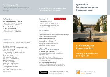 Symposium Endokrinologikum Hannover 2012 11. Hannoveraner ...