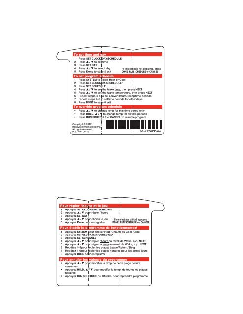 Honeywell 5-1-1 Day Programmable Thermostat (RTH6450D) Manual and user